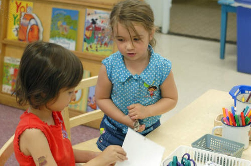 Girls in preschool